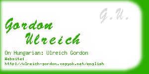 gordon ulreich business card